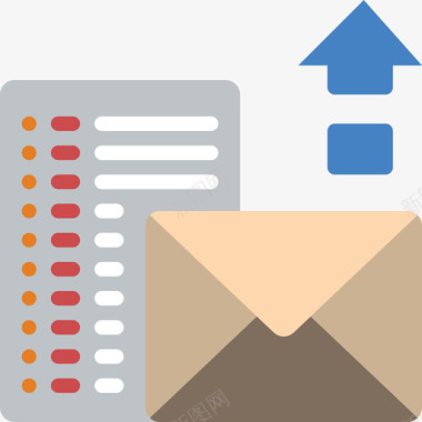 电子邮件电子邮件网络性能3扁平图标图标