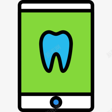 联系人app图标App牙科6线性颜色图标图标