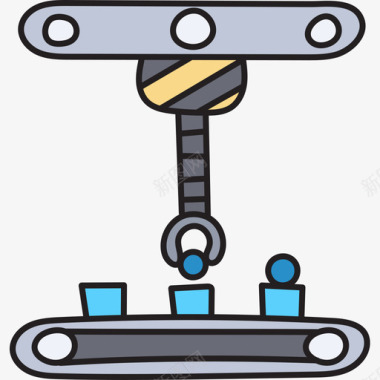 生产机器人31彩色图标图标