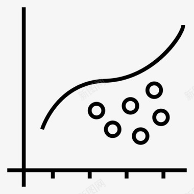 财务数据分析散点图数据统计图标图标
