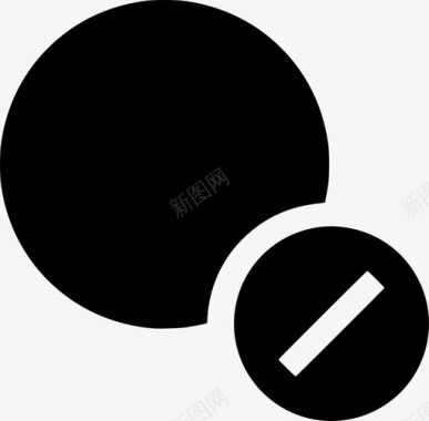 圆圈禁止球方块图标图标