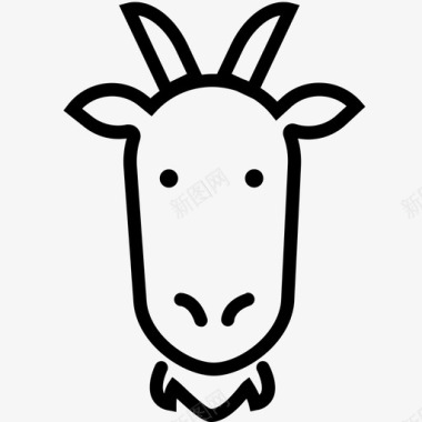 2019年羊年动物脸图标图标