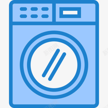 洗衣机家用电器12蓝色图标图标