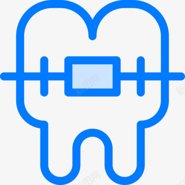 蓝色杭州标志牙套牙医22蓝色图标图标