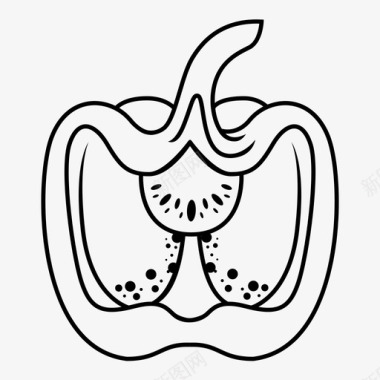 辣椒数字甜椒辣椒烹饪图标图标