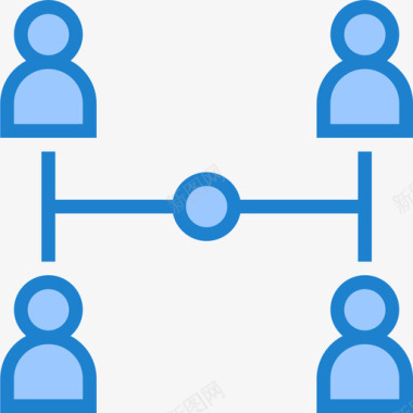 网络通讯互联网5蓝色图标图标