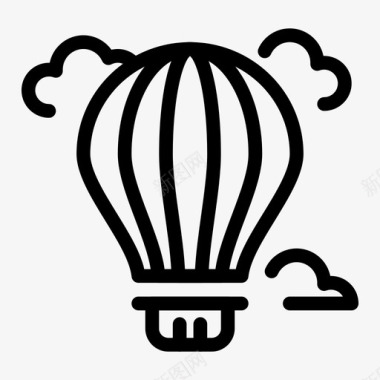 热气球热气球旅游和户外娱乐图标图标