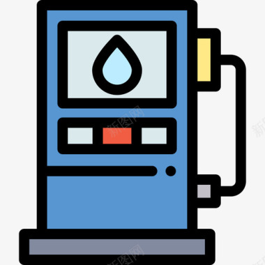 加油站标识加油站车库10线颜色图标图标