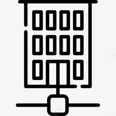 城市钥匙素材住宅智能城市6线性图标图标