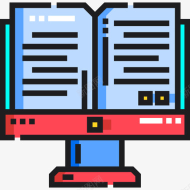 矢量监视器图标监视器学习32线颜色图标图标