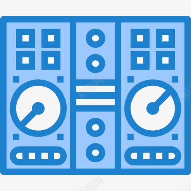 dj音Dj混音器设备17蓝色图标图标
