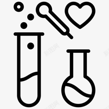 化学情人节约会爱情图标图标