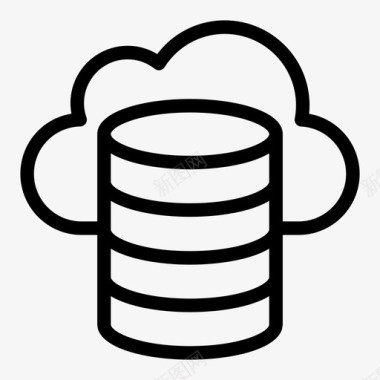 云服务器数据库云数据中心图标图标