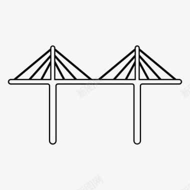 米劳高架桥建筑著名地标图标图标