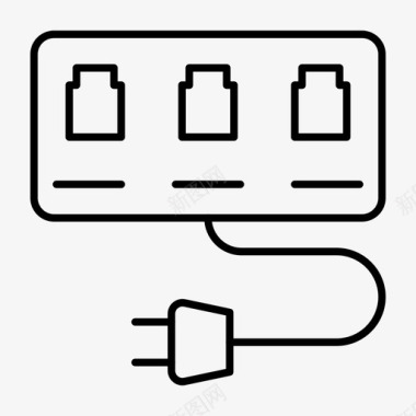 带电线延长线连接器电气图标图标