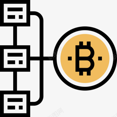 创世记比特币44黄影图标图标