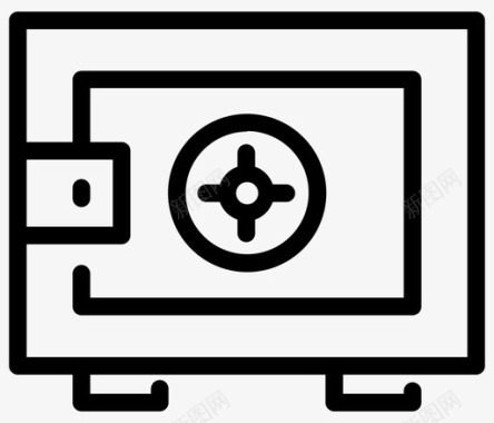 财富讲座保险箱储蓄保险库图标图标