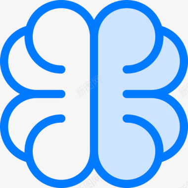 大脑人工智能30蓝色图标图标