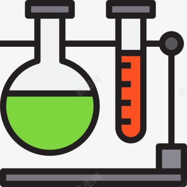 71背景实验室科学71线性颜色图标图标