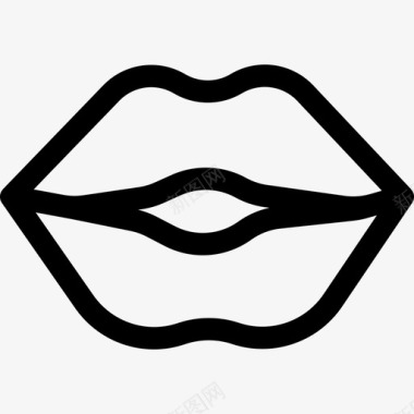 美容SPA唇部美容spa5直线型图标图标
