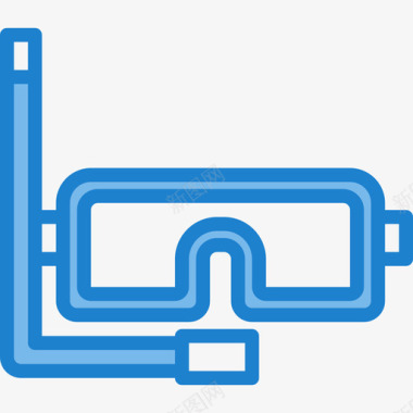 护目镜旅行127蓝色图标图标