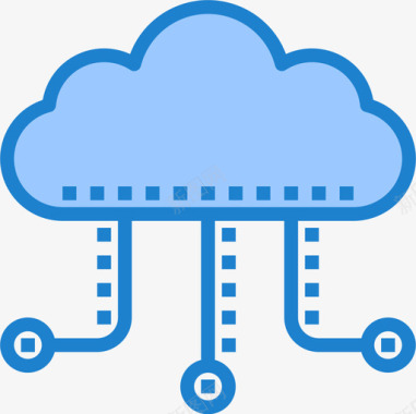 数据库连接托管网络和数据库22蓝色图标图标