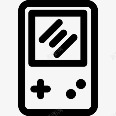 游戏机电子商务64线性图标图标