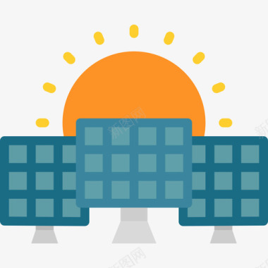 9月你好太阳能电池板9月能源3号平板图标图标