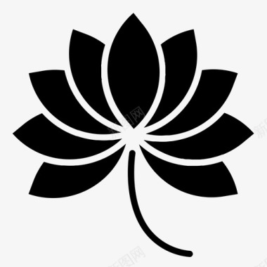 新年小标题莲花庆祝中国图标图标