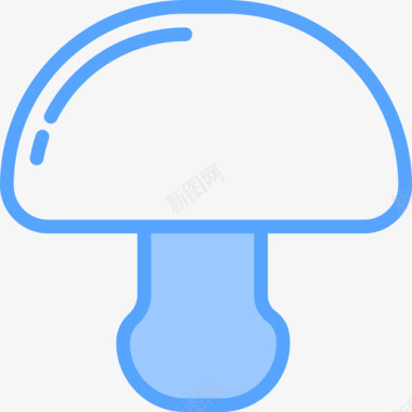 蘑菇食物115蓝色图标图标