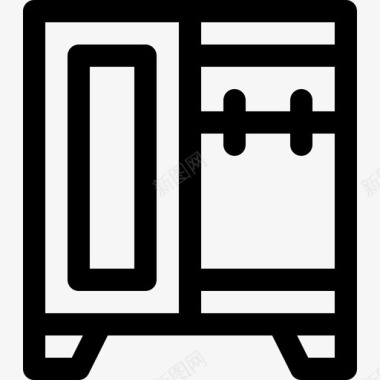 衣柜居家生活5线性图标图标