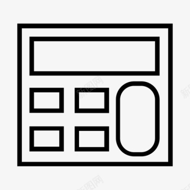 数学标识计算器教育数学图标图标