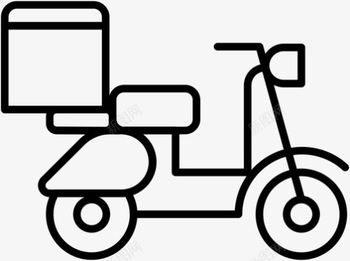 摩托车送货摩托车邮政图标图标
