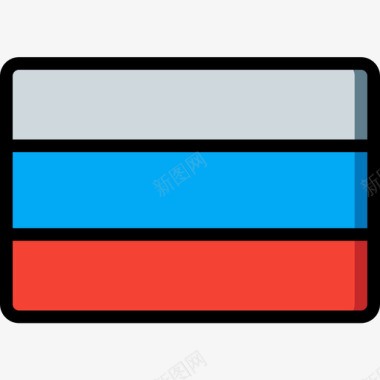 俄罗斯国旗10线颜色图标图标