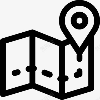 地图旅游app16直线图标图标