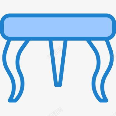 家具蓝色凳子图标图标
