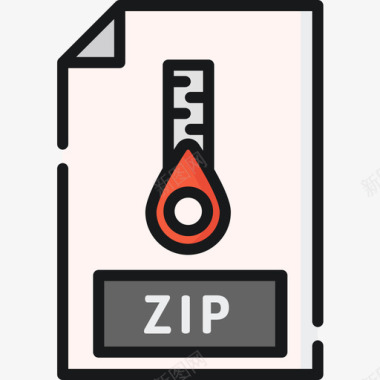 ZIP文件格式Zip文件36线颜色图标图标