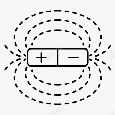 磁铁磁力磁力磁场运动图标图标