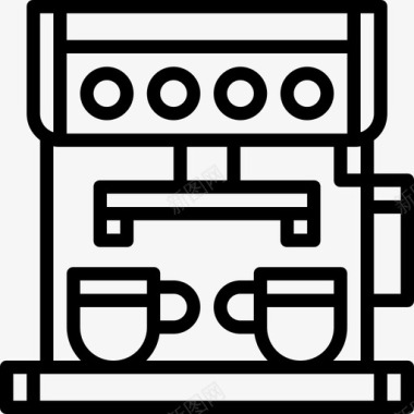 咖啡机免抠图片咖啡机咖啡21直线型图标图标