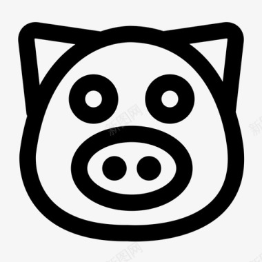 猪中国农历新年图标图标