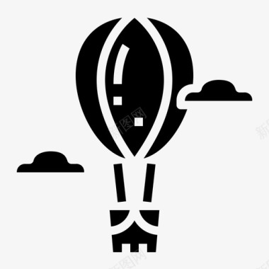 小气球气球娱乐飞行图标图标