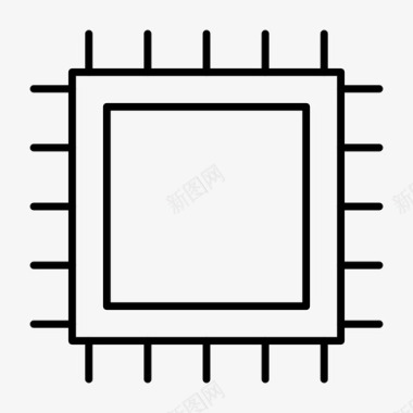 第六代处理器cpu芯片电路图标图标