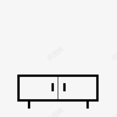 电视柜控制台家具图标图标