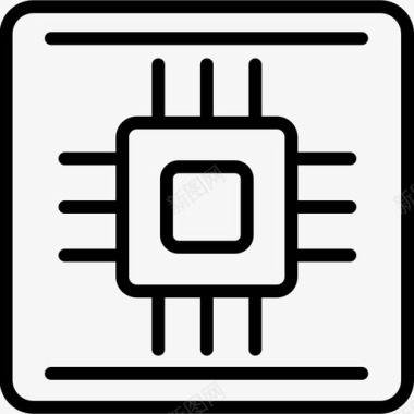 电脑cpu芯片主板处理器图标图标