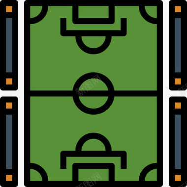 体育元素体育场城市元素31线性颜色图标图标