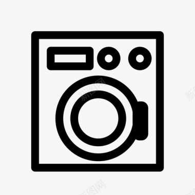 洗衣机家用电器科技图标图标