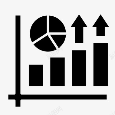 员工报表增长条形图业务图标图标