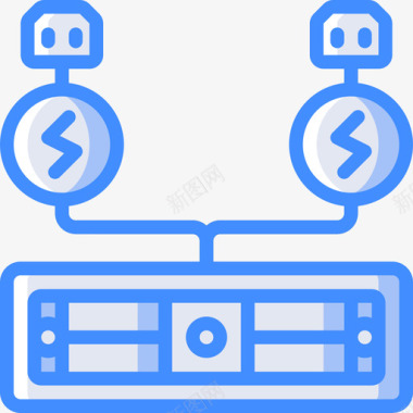 蓝色SGS图标服务器网络和数据库11蓝色图标图标