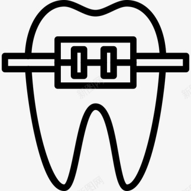 小牙齿牙齿牙齿8线形图标图标