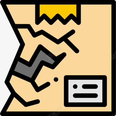 盒子样机盒子电子商务80线性颜色图标图标